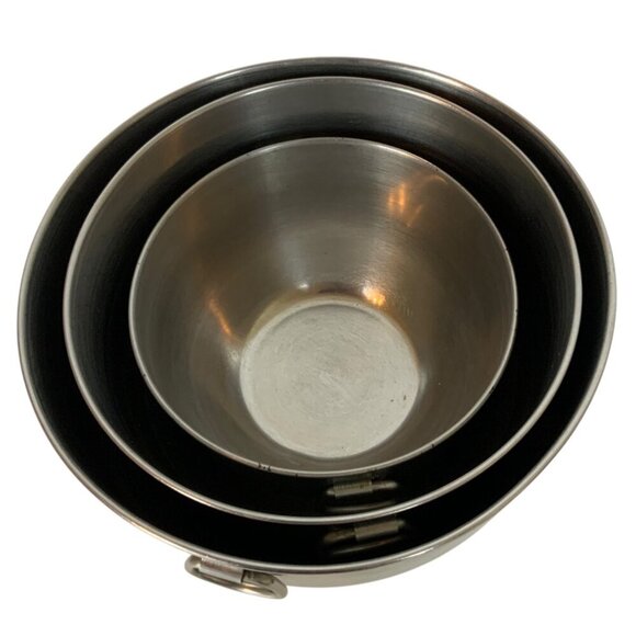 Farberware Stainless Steel Nesting Mixing Bowl Set Of 3 with Thumb Rings Korea - Picture 3 of 6